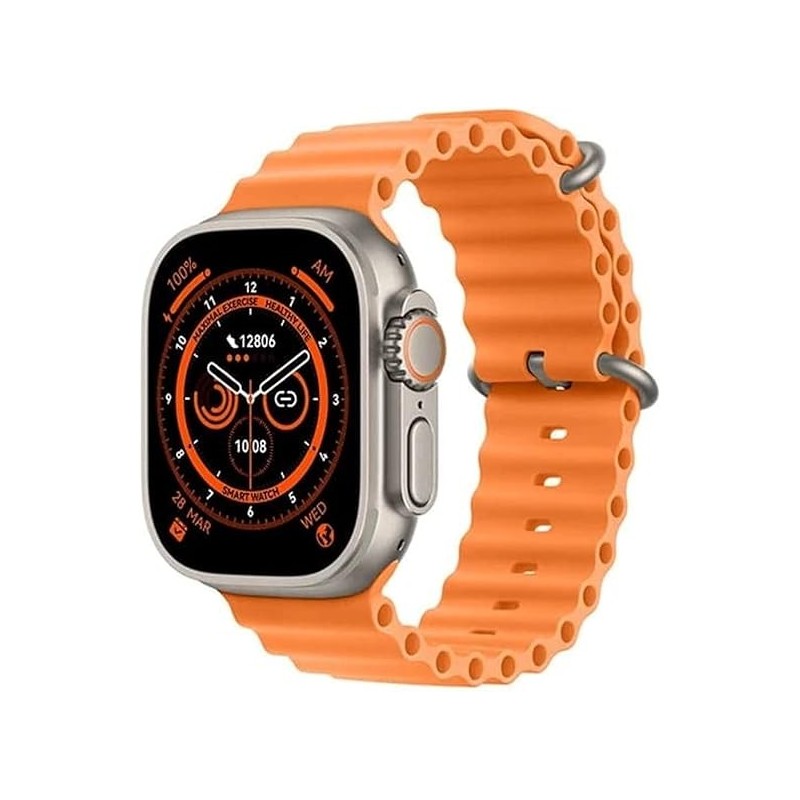 T800 Ultra NFC Smart Watch Bluetooth Call Wireless Charging Sport Smartwatch (Black)